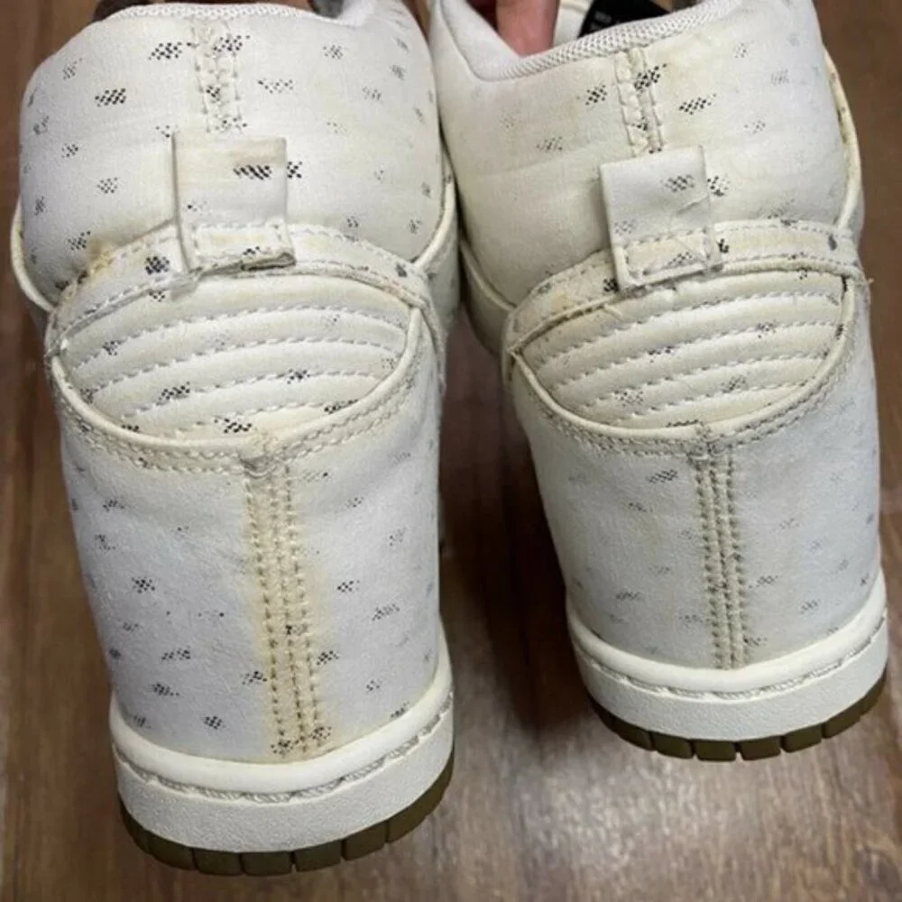 Nike Dunk Sky Hi White Print  Hidden‎ Wedge (543258-100) Shoes Sneaker SZ 8.5 - Picture 5 of 9